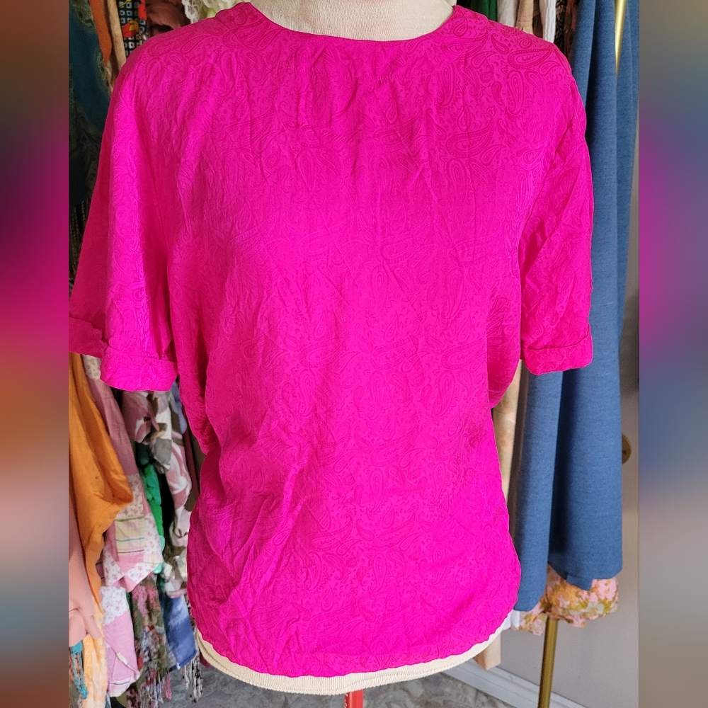 sM Vibrant Pink Silk Top